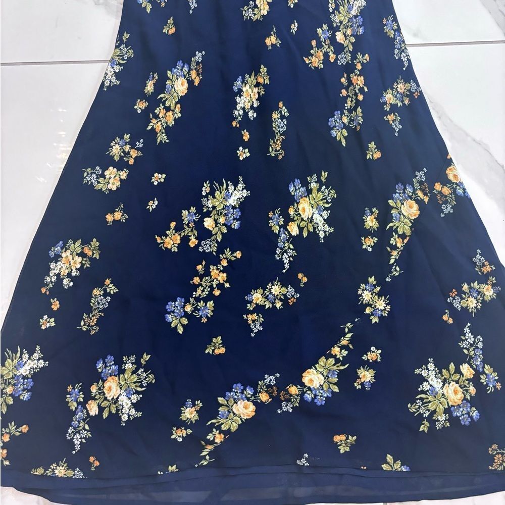 Reformation Floral Maxi Dress - Navy and Yellow - Picture 6 of 13